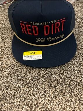 Red Dirt Hat Company Navy Trucker Hat with Red Embroidery